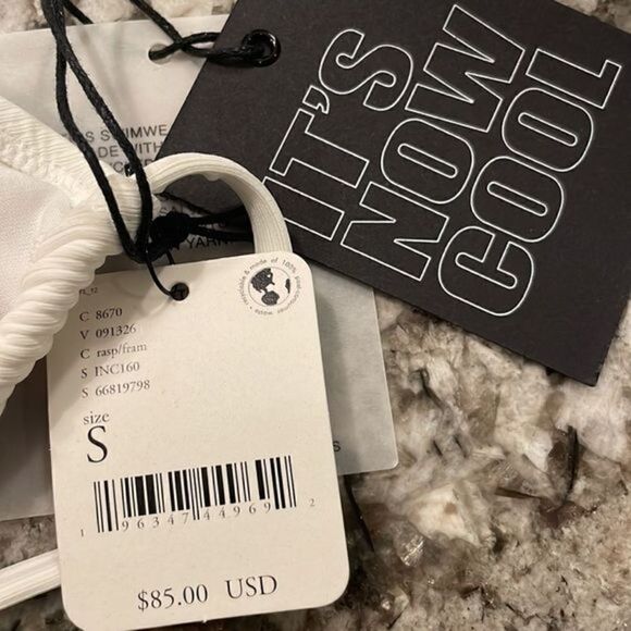 New Free Prople White Triangle Bikini Top Small - Picture 5 of 6